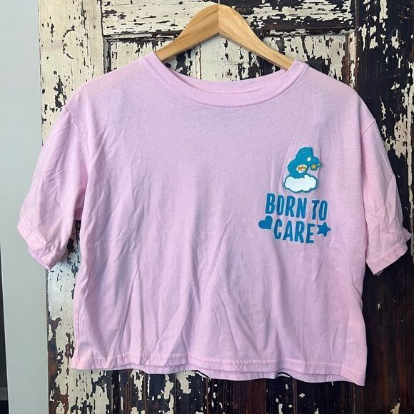 Care Bears Tops - Born To Care Care Bears cropped tshirt. Size M 7-9 women’s juniors top.